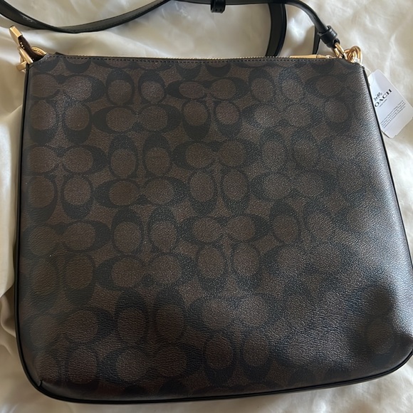 Coach Crossbody Bag black and brown gold detail - Picture 4 of 4